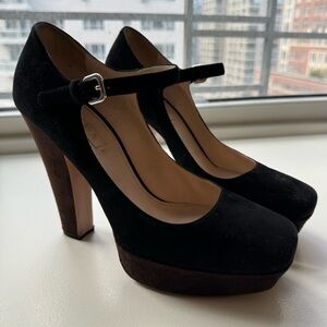 Prada Two Tone Square Toe Pump